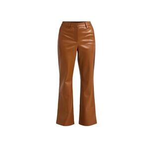 Scoop Faux Leather Trouser Pants Women’s Sz 6 High Waisted Brown Sorrel Horse